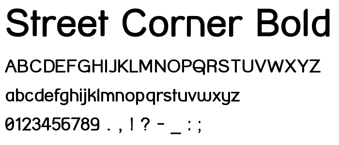Street Corner Bold font
